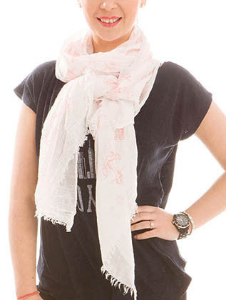 SCARF   ANCHOR PRINT  JTF99926RED - Scarvesnthangs
 - 3