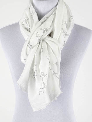 SCARF   ANCHOR PRINT  JTF99926WHT - Scarvesnthangs
 - 3