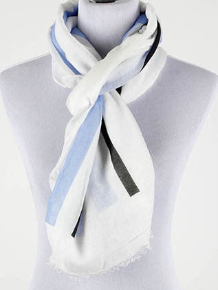 SCARF   STRIPED  JTF99927BLU - Scarvesnthangs
 - 3