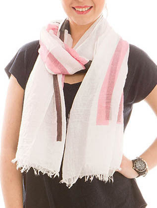 SCARF   STRIPED  JTF99927RED