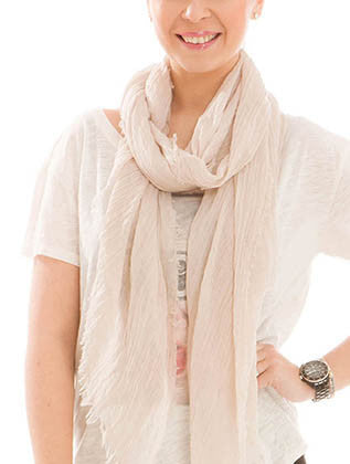 SCARF   SOLID COLOR  JTF99930BEG - Scarvesnthangs
 - 1