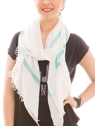 SCARF   PASTEL LINED  JTF99951MIN - Scarvesnthangs
 - 1