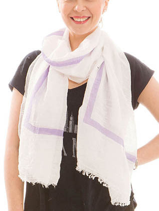 SCARF   PASTEL LINED  JTF99951PUR