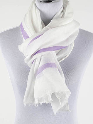 SCARF   PASTEL LINED  JTF99951PUR - Scarvesnthangs
 - 3