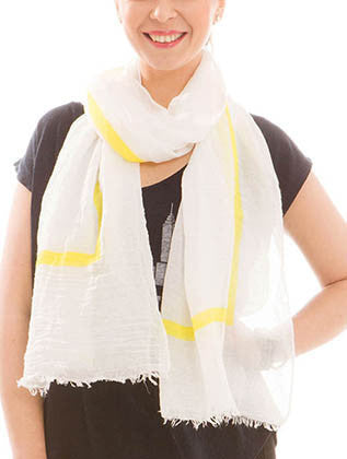 SCARF   PASTEL LINED  JTF99951YEW