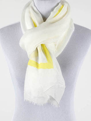 SCARF   PASTEL LINED  JTF99951YEW - Scarvesnthangs
 - 3