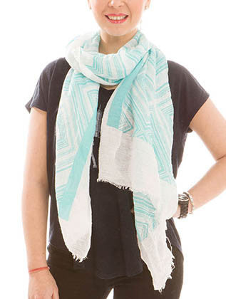 SCARF   GEOMETRIC PRINT  JTF99952MIN - Scarvesnthangs
 - 1
