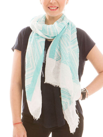 SCARF   GEOMETRIC PRINT  JTF99952MIN - Scarvesnthangs
 - 2