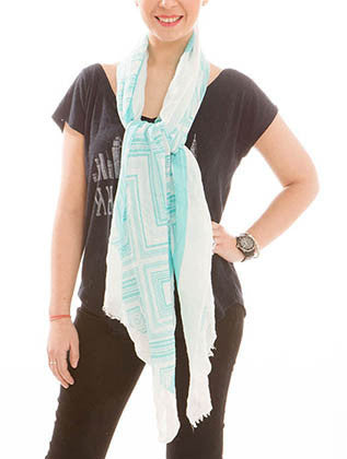 SCARF   GEOMETRIC PRINT  JTF99952MIN - Scarvesnthangs
 - 3