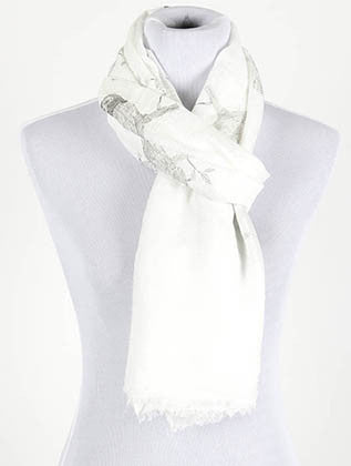 SCARF   OWL PRINT  JTF99953WHT - Scarvesnthangs
 - 3