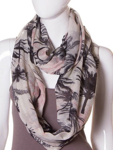SCARF   PALM TREE PRINT  JTF99992BEG - Scarvesnthangs
 - 2