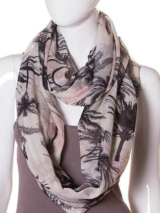 SCARF   PALM TREE PRINT  JTF99992BEG