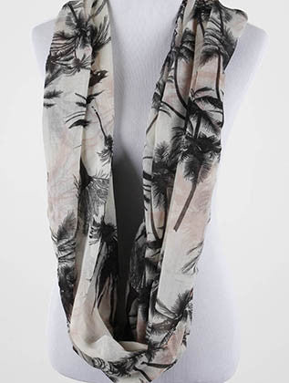 SCARF   PALM TREE PRINT  JTF99992BEG - Scarvesnthangs
 - 3