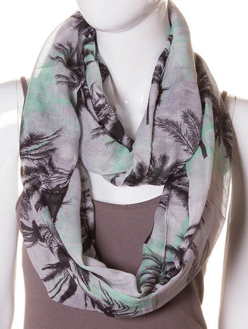SCARF   PALM TREE PRINT  JTF99992MIN - Scarvesnthangs
 - 2