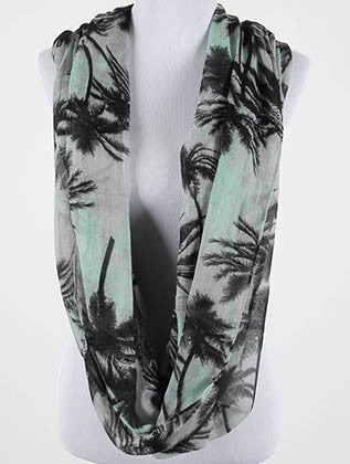 SCARF   PALM TREE PRINT  JTF99992MIN - Scarvesnthangs
 - 3
