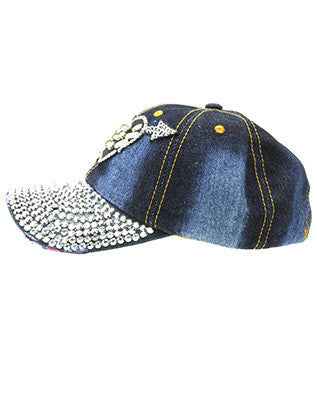 HAT AND CAP   LUCITE STONE  JTH99106DBLUCLR - Scarvesnthangs
 - 3