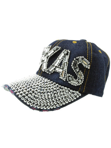 HAT AND CAP   LUCITE STONE  JTH99125DBLUCLR - Scarvesnthangs
 - 2