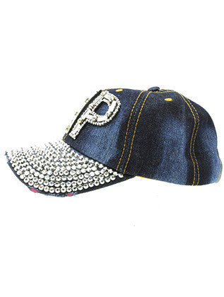 HAT AND CAP   LUCITE STONE  JTH99130DBLUCLR - Scarvesnthangs
 - 3