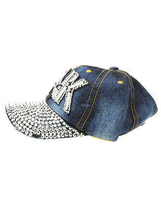 HAT AND CAP   LUCITE STONE  JTH99131DBLUCLR - Scarvesnthangs
 - 3