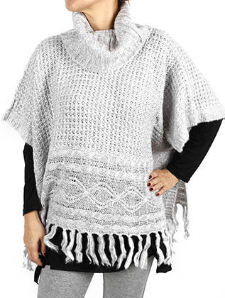 SCARF   KNIT  KHF0104GRY