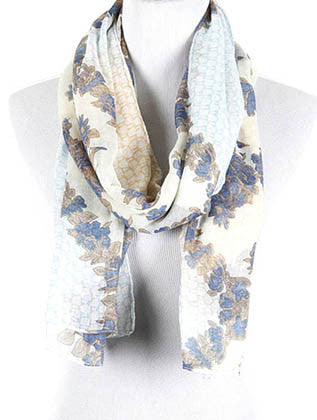 SCARF   ROSE PRINT  KHF99131BLU