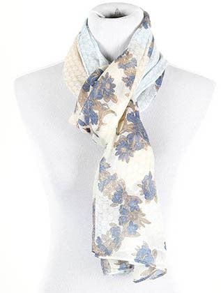 SCARF   ROSE PRINT  KHF99131BLU - Scarvesnthangs
 - 3
