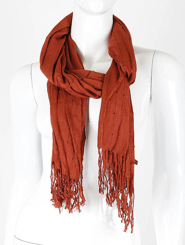 SCARF   SEQUIN ACCENT  KHF99177RED - Scarvesnthangs
 - 2