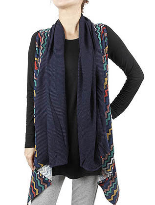 SCARF   KNITTED  KHF99211NVY - Scarvesnthangs
 - 1