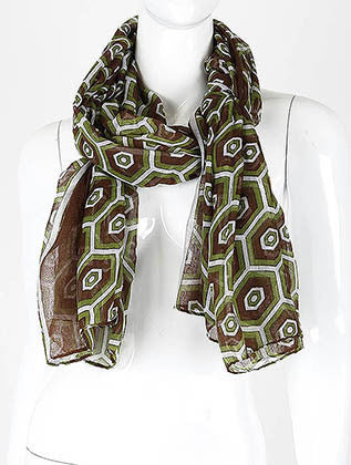 SCARF   HEXAGON PRINT  KHF993221BRO