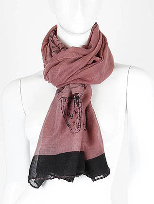 SCARF   CROWNED OWL PRINT  KHF993551BRO - Scarvesnthangs
 - 3