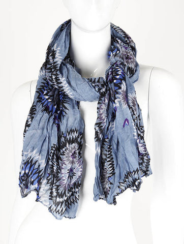 SCARF   PRINT  KHF99431BLU - Scarvesnthangs
 - 2