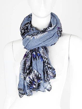 SCARF   PRINT  KHF99431BLU - Scarvesnthangs
 - 3