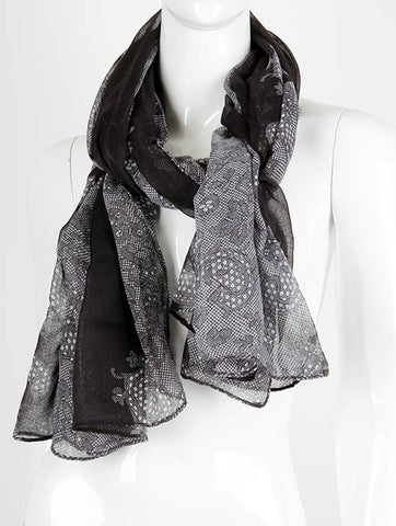 SCARF   PAISLEY PRINT  KHF99507BLK - Scarvesnthangs
 - 2