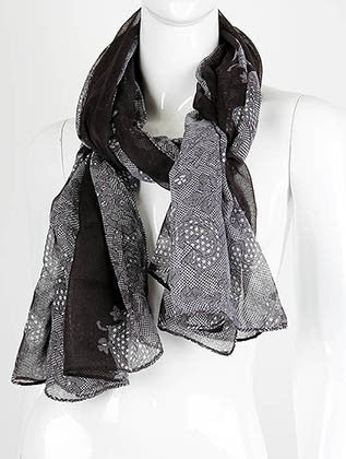 SCARF   PAISLEY PRINT  KHF99507BLK