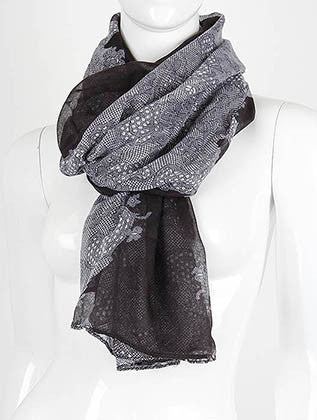 SCARF   PAISLEY PRINT  KHF99507BLK - Scarvesnthangs
 - 3