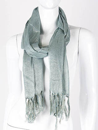 SCARF   METALLIC THREAD ACCENT  KHF995151MIN - Scarvesnthangs
 - 1