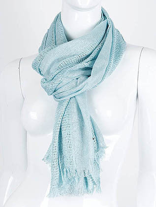 SCARF   METALLIC THREAD  KHF99520MIN - Scarvesnthangs
 - 3