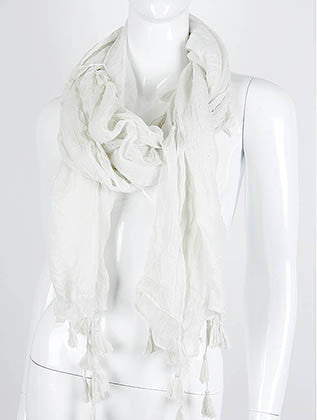 SCARF   SHEER  KHF99521WHT - Scarvesnthangs
 - 1