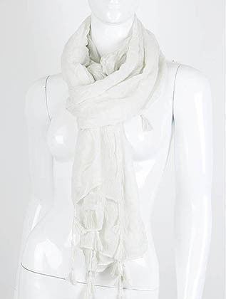 SCARF   SHEER  KHF99521WHT - Scarvesnthangs
 - 3