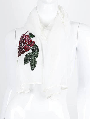 SCARF   FLOWER  KHF99525IVY - Scarvesnthangs
 - 1