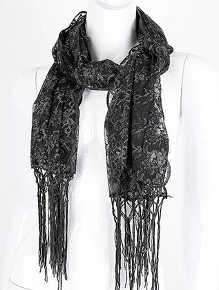 SCARF   FLOWER  KHF99526BLK