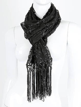 SCARF   PATTERNED THREAD  KHF99527BLK - Scarvesnthangs
 - 3