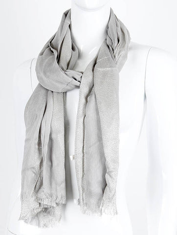 SCARF   METALLIC THREAD  KHF99552GRY - Scarvesnthangs
 - 2