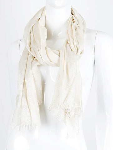 SCARF   METALLIC THREAD  KHF99552IVY - Scarvesnthangs
 - 2