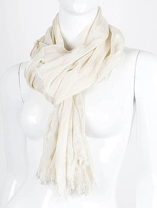 SCARF   METALLIC THREAD  KHF99552IVY - Scarvesnthangs
 - 3