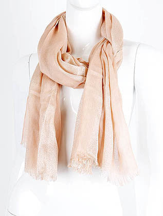 SCARF   METALLIC THREAD  KHF99552PCH - Scarvesnthangs
 - 1