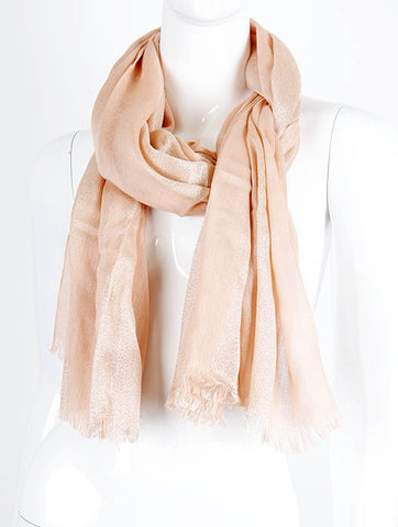 SCARF   METALLIC THREAD  KHF99552PCH - Scarvesnthangs
 - 2