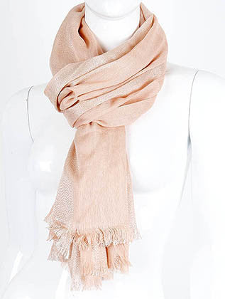 SCARF   METALLIC THREAD  KHF99552PCH - Scarvesnthangs
 - 3