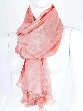 SCARF   METALLIC THREAD  KHF99552PNK - Scarvesnthangs
 - 3