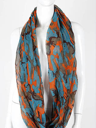 SCARF   CAMOUFLAGE PRINT  KHF99564EORG - Scarvesnthangs
 - 3